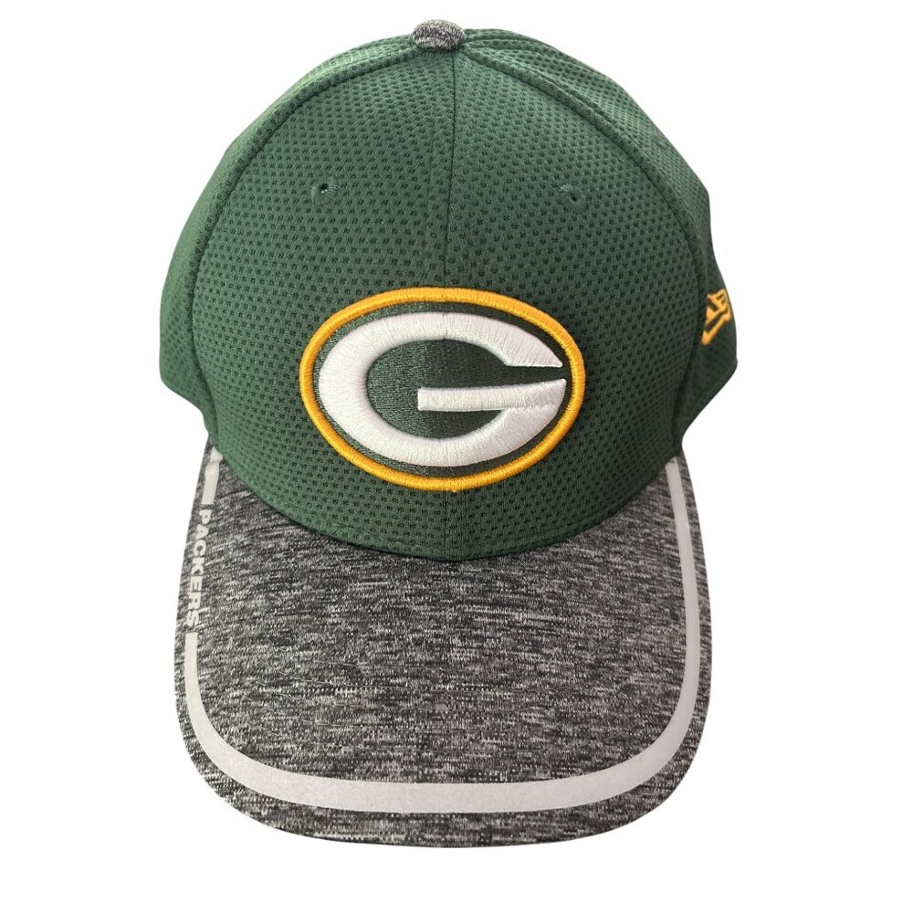 Green Bay Packers New Era 39Thirty Green Gray Stretch Fit Cap M/L